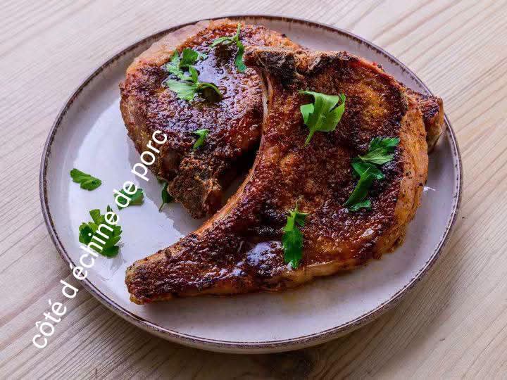 Côte d'échine de porc