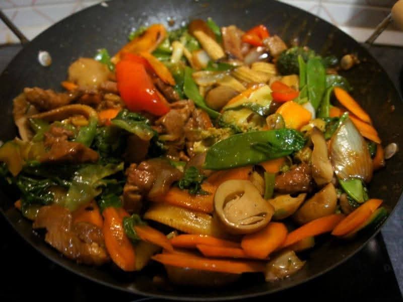 Sauté de porc aux légumes