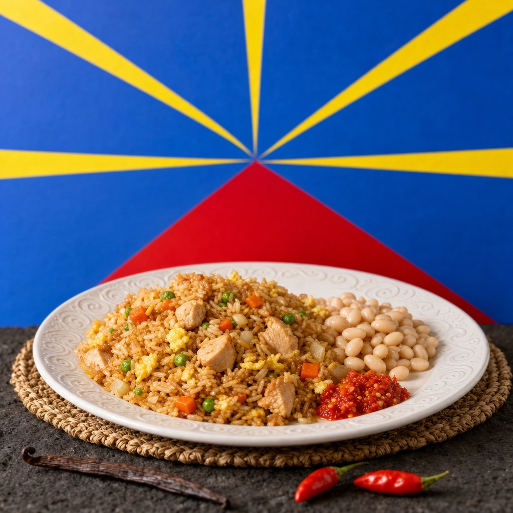 Riz frit poulet ou zébu