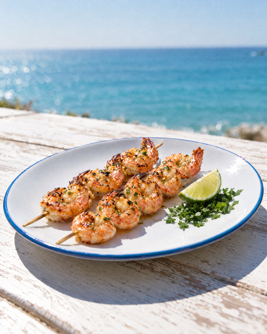 Brochettes de crevettes